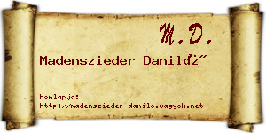 Madenszieder Daniló névjegykártya